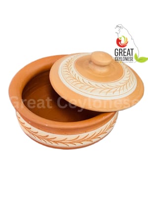 DESIGN 9 INCH CLAY POT AND LID SET