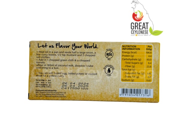 MA'S SRI LANKAN KIRI HODI SEASONING CUBE - Image 2