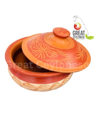 DESIGN 8 INCH CLAY POT AND LID SET