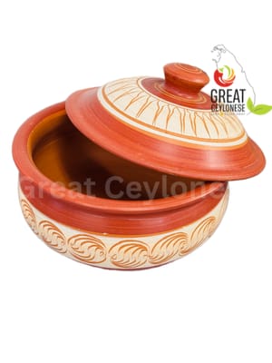 DESIGN 10 INCH CLAY POT AND LID SET