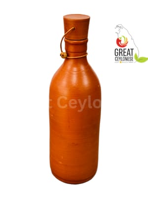PLAIN CLAY WATER BOTTLES WITH ATTACHED LID