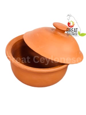 PLAIN CLAY POT AND LID SET PLAIN - MEDIUM
