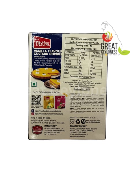 MOTHA CUSTARD POWDER VANILA - Image 2