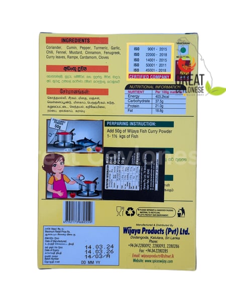 WIJAYA MILKY FISH CURRY POWDER - Image 2